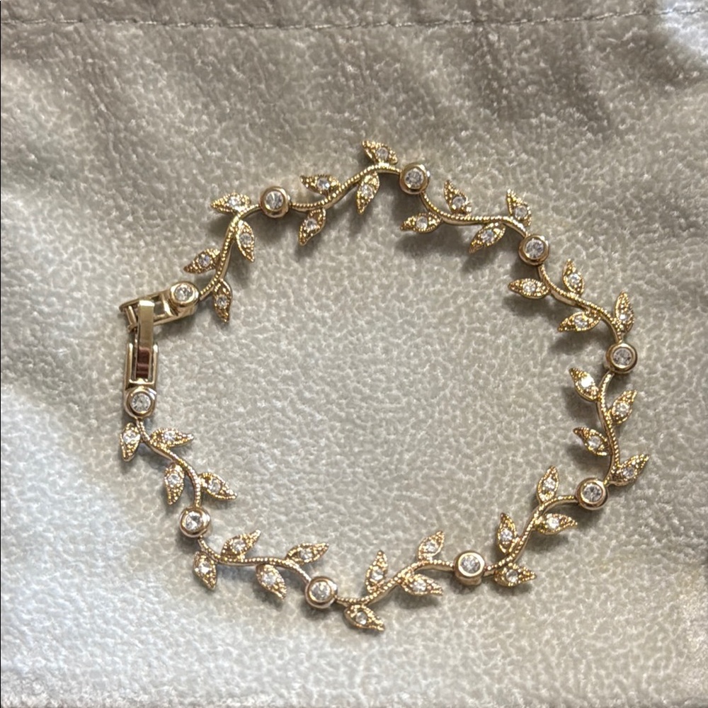 Nadri Gold Botanical Bracelet